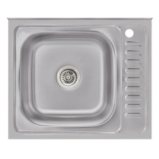 Кухонная мойка Brinex 6050-L 0.6 мм, накладная BRIN6050LSAT06