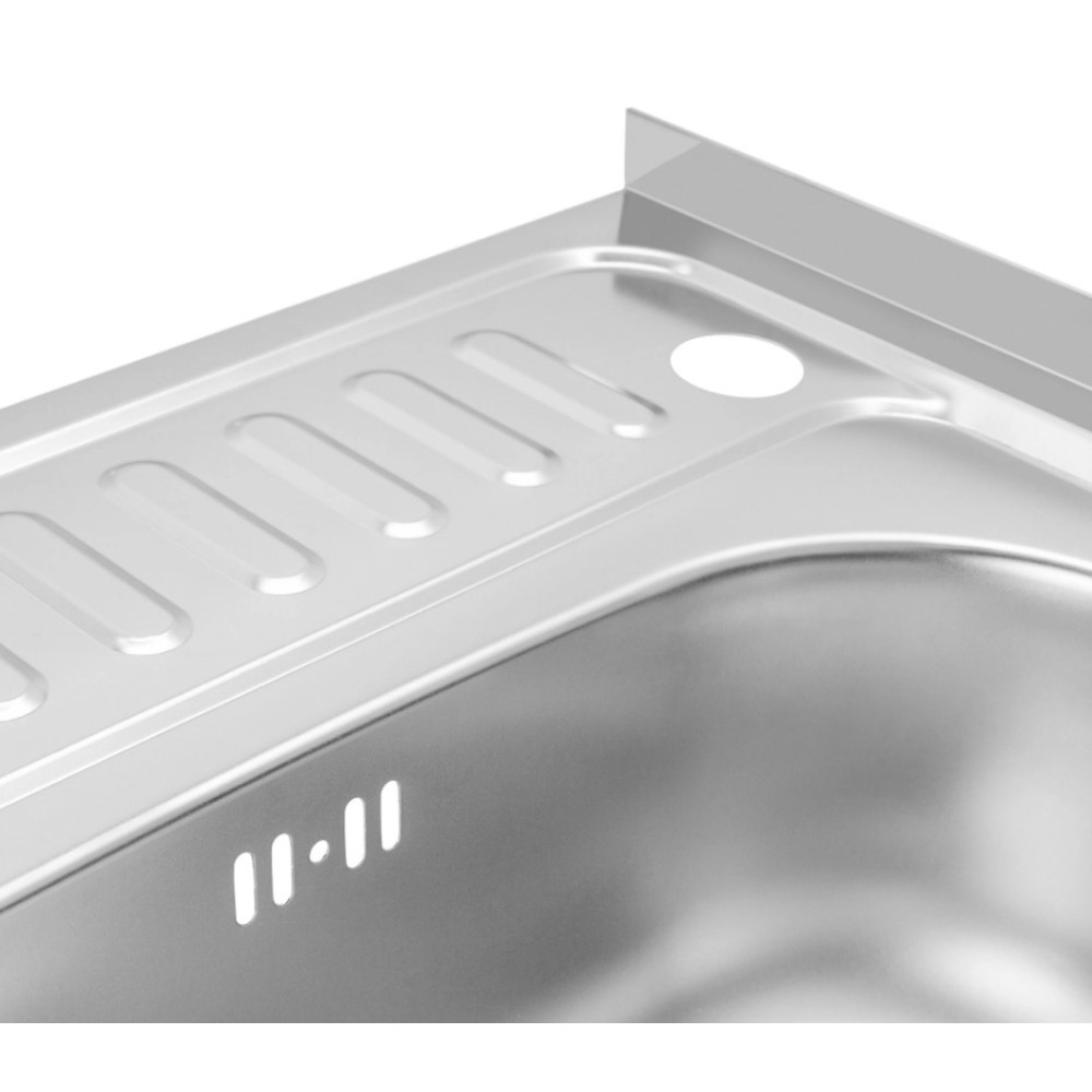 Кухонна мийка Brinex 6050-L 0.6 мм, накладна BRIN6050LSAT06