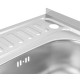 Кухонна мийка Brinex 6050-L 0.6 мм, накладна BRIN6050LSAT06