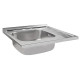Кухонна мийка Brinex 6060-L 0.6 мм, накладна BRIN6060LSAT06