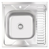 Кухонна мийка Brinex 6060-L 0.6 мм, накладна BRIN6060LSAT06