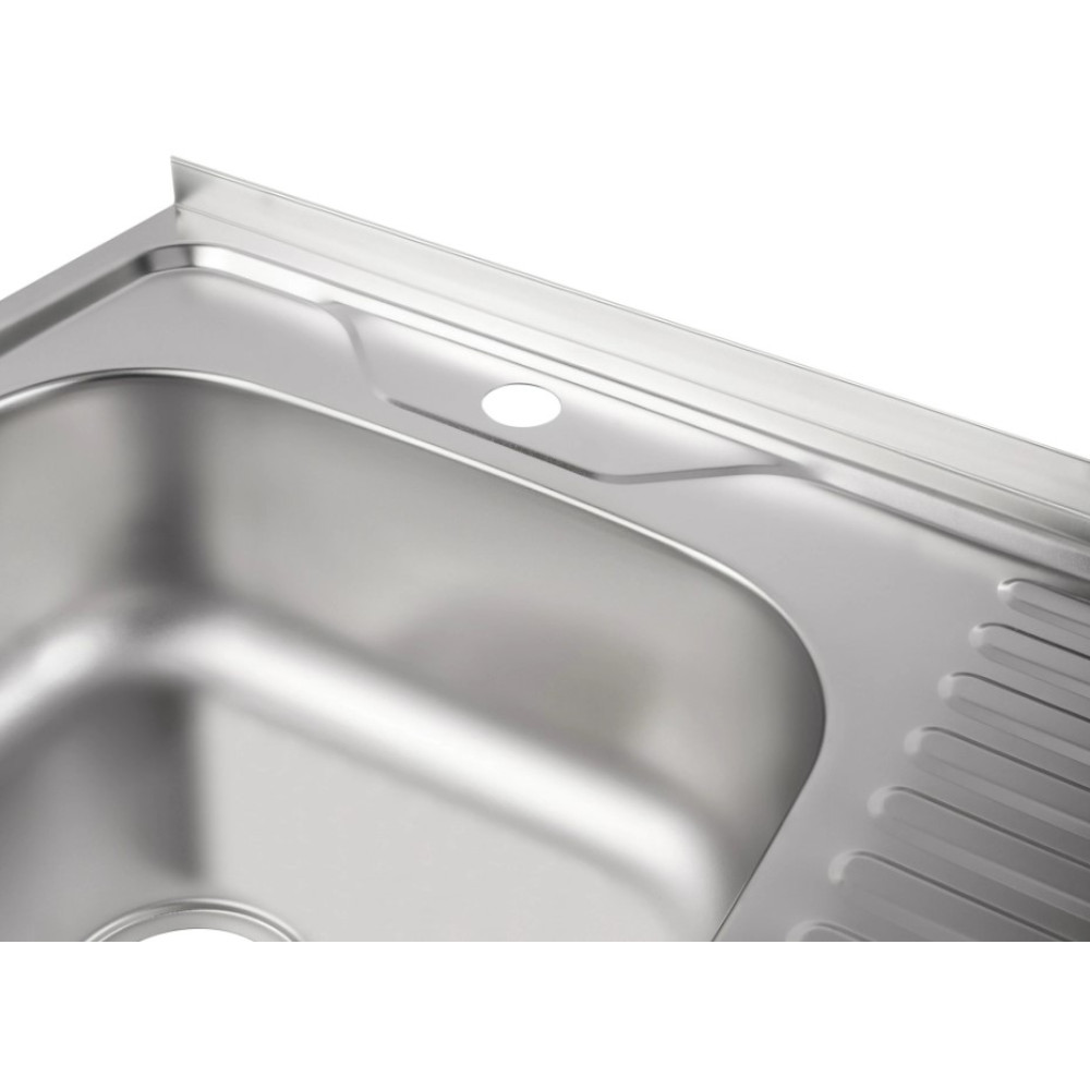 Кухонна мийка Brinex 6060-L 0.6 мм, накладна BRIN6060LSAT06