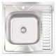 Кухонна мийка Brinex 6060-L 0.6 мм, накладна BRIN6060LSAT06