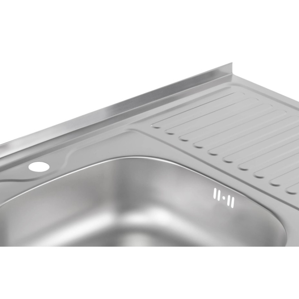 Кухонная мойка Brinex 6080-L 0.6 мм, накладная BRIN6080LSAT06