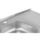 Кухонная мойка Brinex 6080-L 0.6 мм, накладная BRIN6080LSAT06