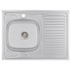 Кухонная мойка Brinex 6080-L 0.6 мм, накладная BRIN6080LSAT06