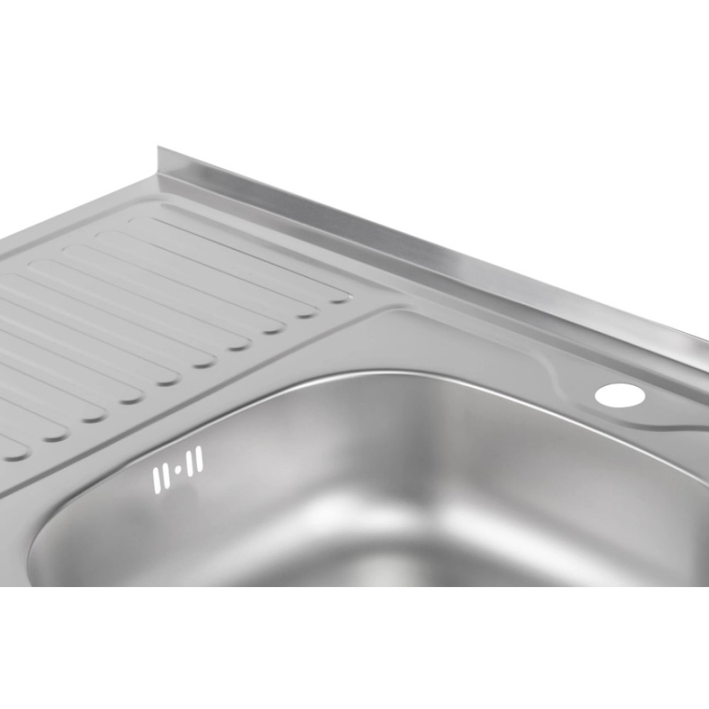 Кухонна мийка Brinex 6080-R 0.6 мм, накладна BRIN6080RSAT06