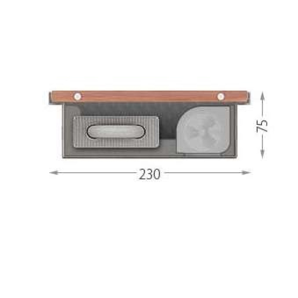 Внутрішньопідлоговий конвектор примусової конвекції CONVECTOR CF.230.2000.75mini