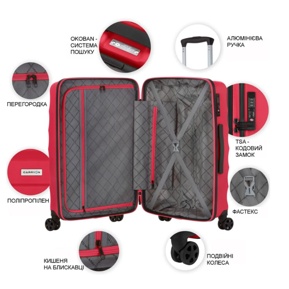 Валіза CarryOn Porter (M) Red (502448)