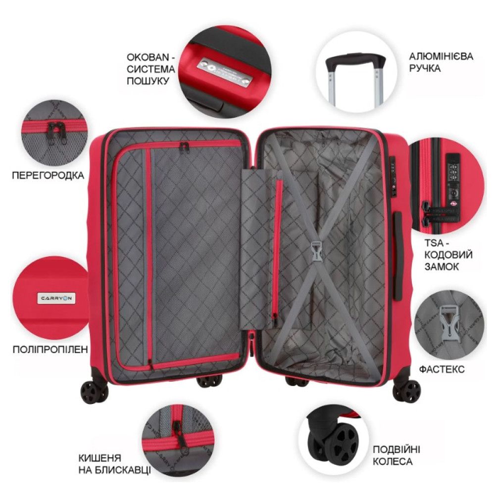 Чемодан CarryOn Porter (L) Red (502449)