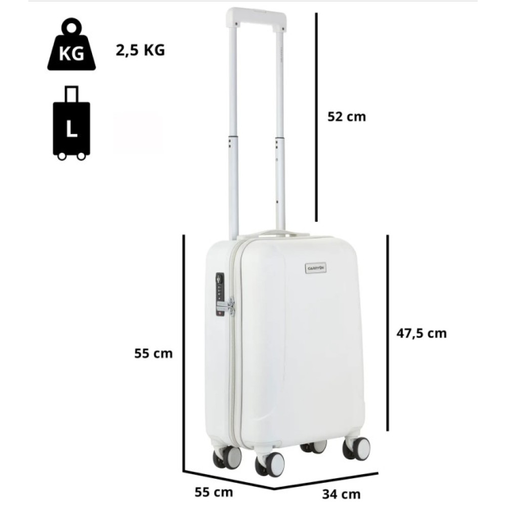 Чемодан CarryOn Skyhopper (S) White (502422)