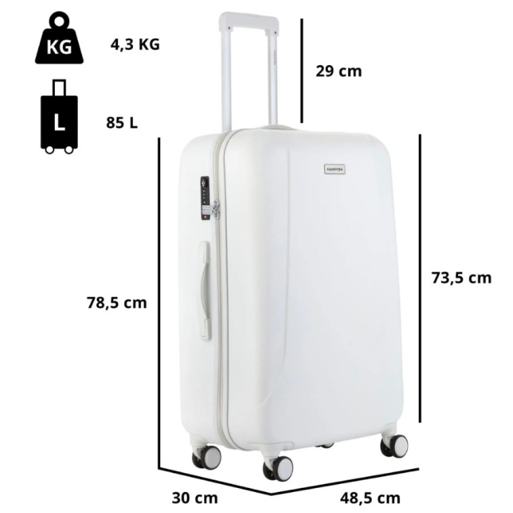 Чемодан CarryOn Skyhopper (L) White (502424)