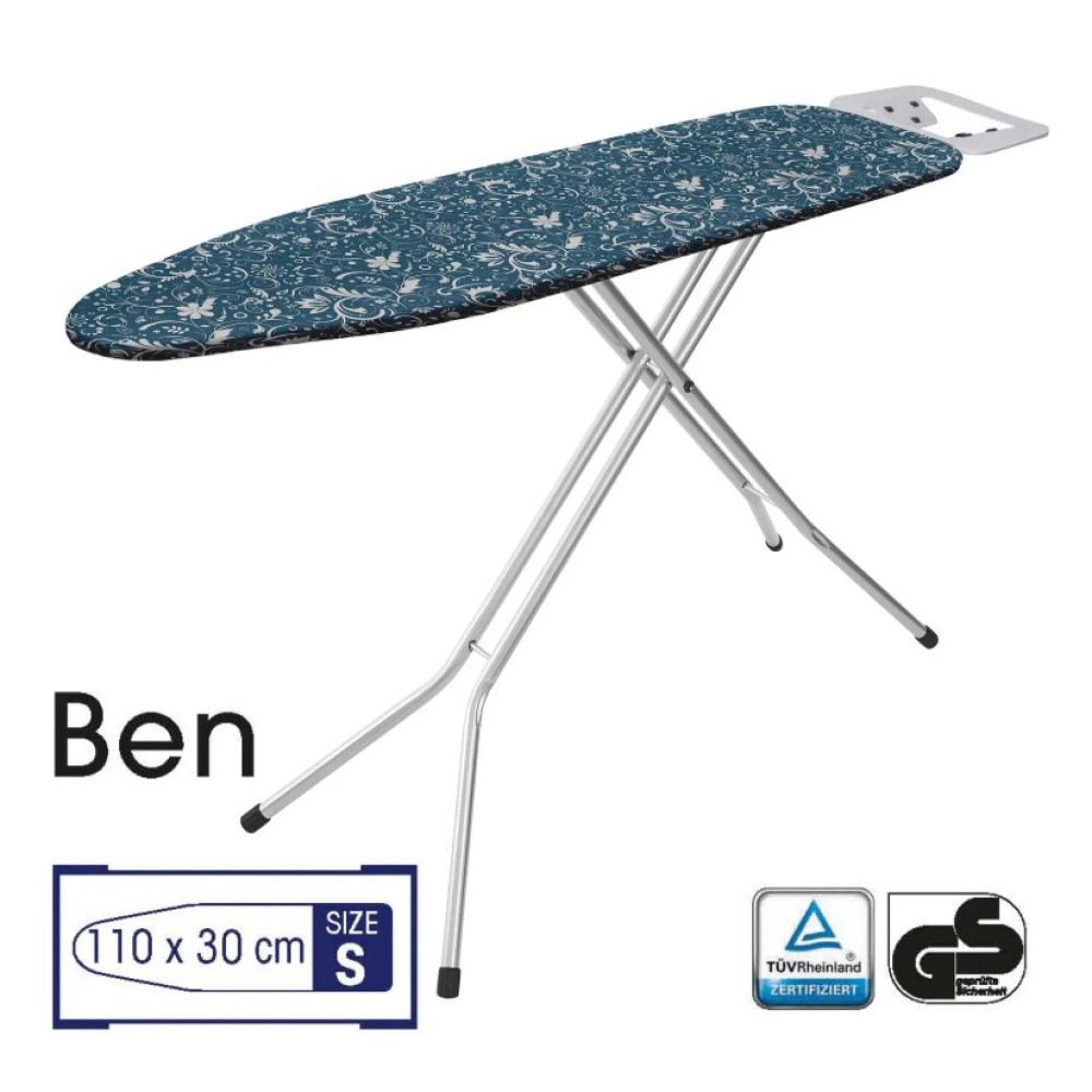 Дошка для прасування Casa Si Ben 110x30 Silver with White/Blue Plants (CS98090G323)