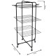 Сушарка для білизни підлогова Casa Si Athletic 3 Black (CS92185E04E)
