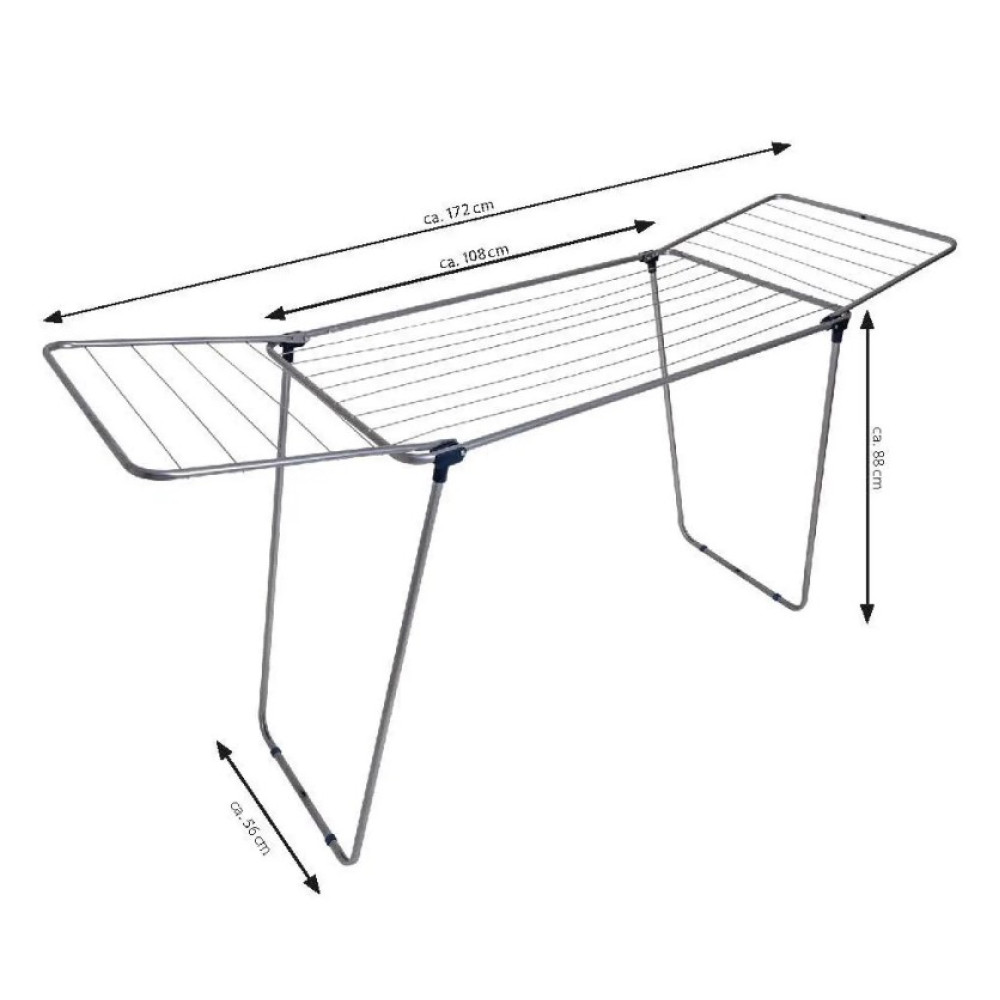 Сушарка для білизни підлогова Casa Si Merkur Pure 18m Silver (CS92235S04C) (DAS302407)