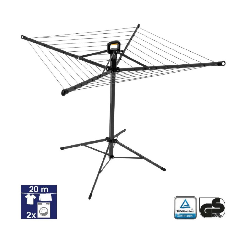 Сушилка для белья напольная Casa Si Pop-Up Rotary 20m Anthracite (CS92039B)