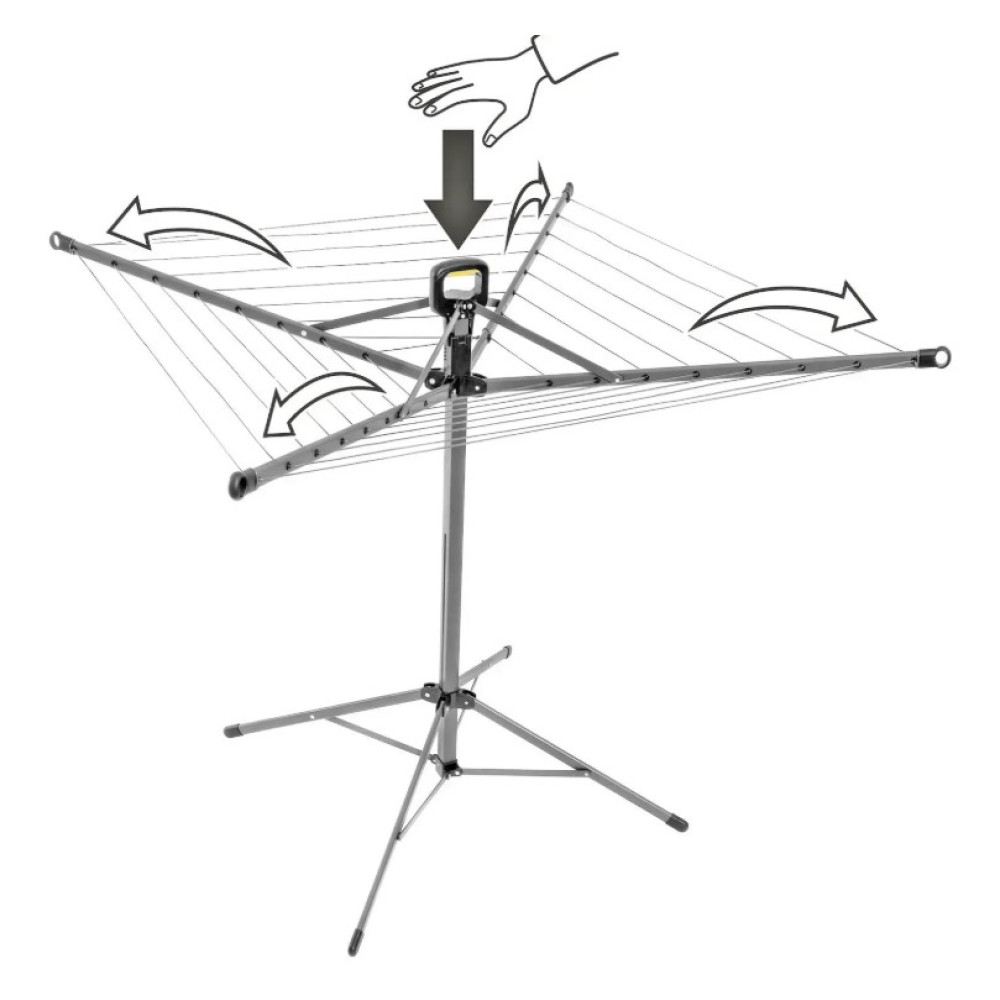 Сушилка для белья напольная Casa Si Pop-Up Rotary 20m Grey (CS92039B002)