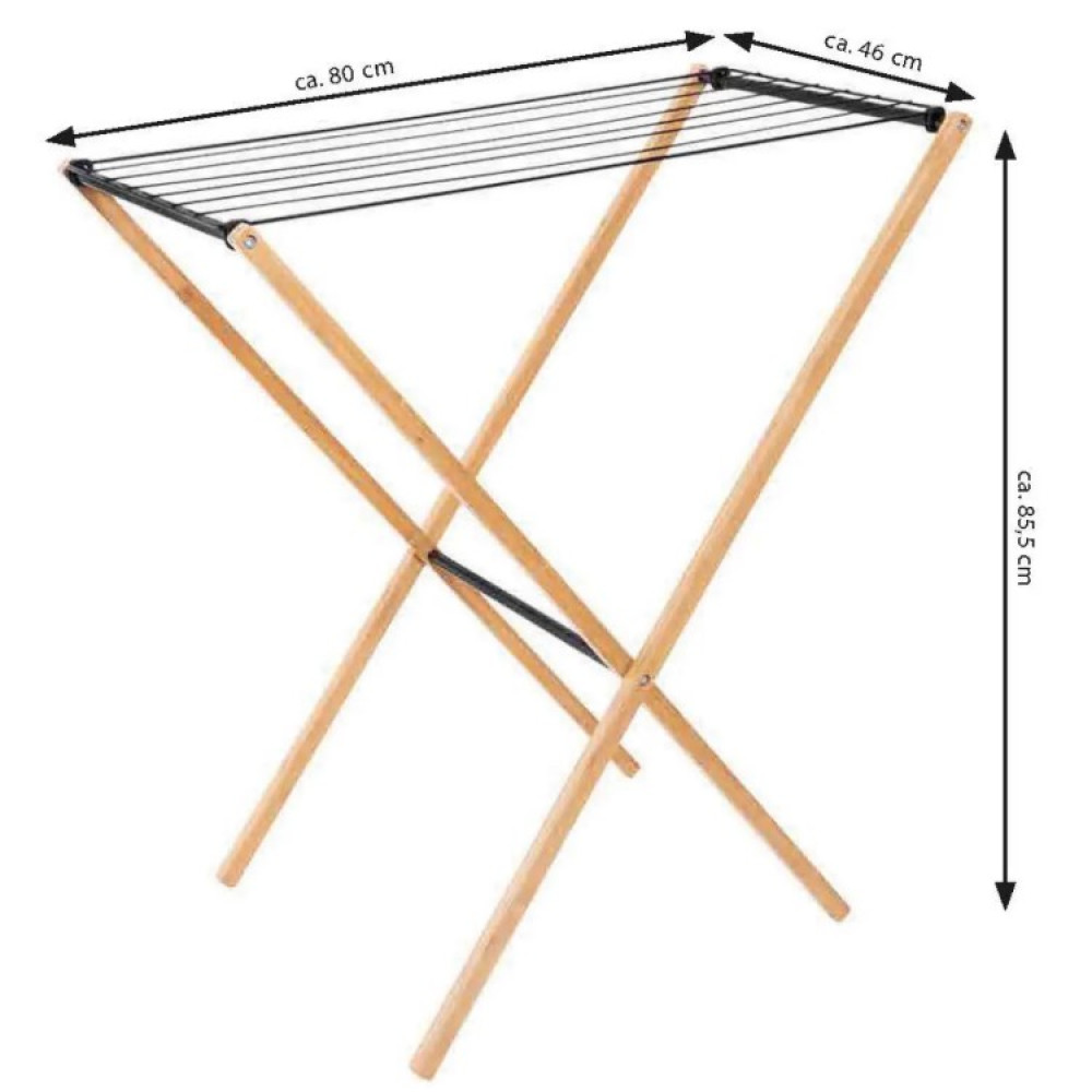 Сушарка для білизни підлогова Casa Si Bamboo Dryer S Braun (CS92303W06)