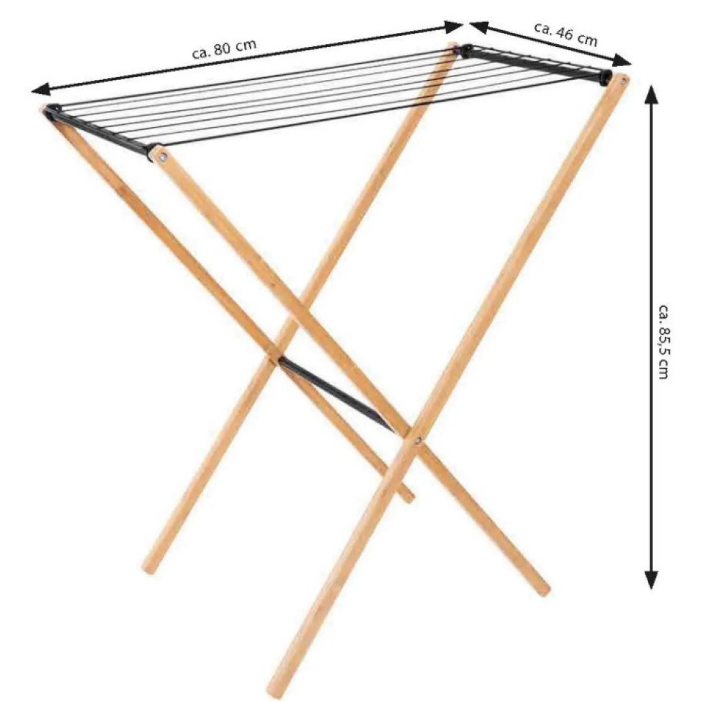 Сушарка для білизни підлогова Casa Si Bamboo Dryer S Braun (CS92303W06)