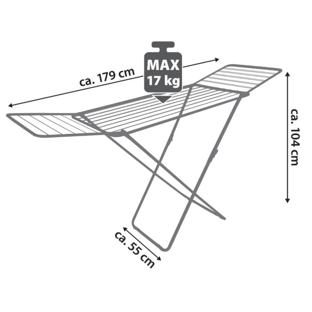Сушилка для белья напольная Casa Si Kolibri 18m Black (CS42191C06E)