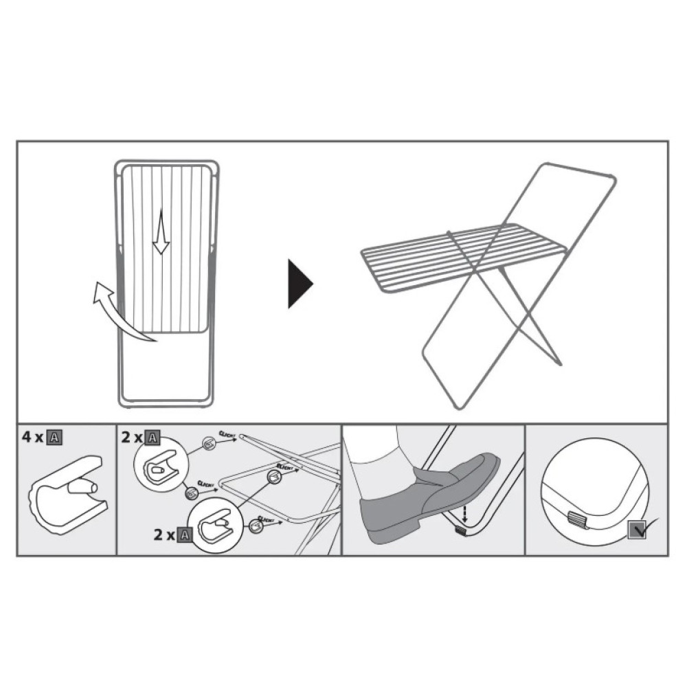 Сушилка для белья напольная Casa Si City Plus 10m Black (CS92287C03E)