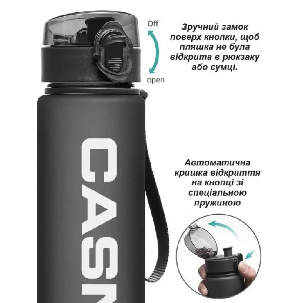 Бутылка для воды Casno 1050 мл KXN-1184 Белая (KXN-1184_White)