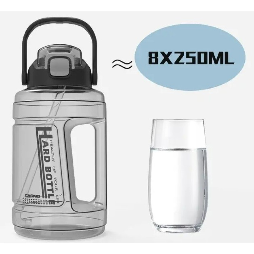 Бутылка для воды Casno 1900 мл KXN-1269 Черная (KXN-1269_Black)