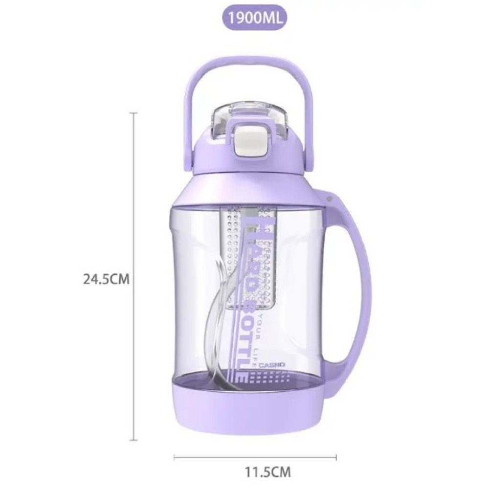 Бутылка для воды Casno 1900 мл KXN-1269 Черная (KXN-1269_Black)
