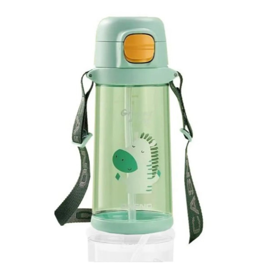 Бутылка для воды Casno 690 мл KXN-1219 Зеленая (Зебра) с трубочкой TRITAN (KXN-1219_Green)