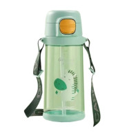 Бутылка для воды Casno 690 мл KXN-1219 Зеленая (Зебра) с трубочкой TRITAN (KXN-1219_Green)