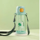 Бутылка для воды Casno 690 мл KXN-1219 Зеленая (Зебра) с трубочкой TRITAN (KXN-1219_Green)