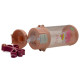 Бутылка для воды Casno 690 мл KXN-1219 Розовая (Свинка) с трубочкой (KXN-1219_Pink)