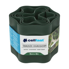 Газонный бордюр Cellfast 15 см x 9 м темно-зеленый 30-022H