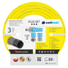 Набор для полива Cellfast PLUS 1/2” 25 м + комплект соединителей 10-290