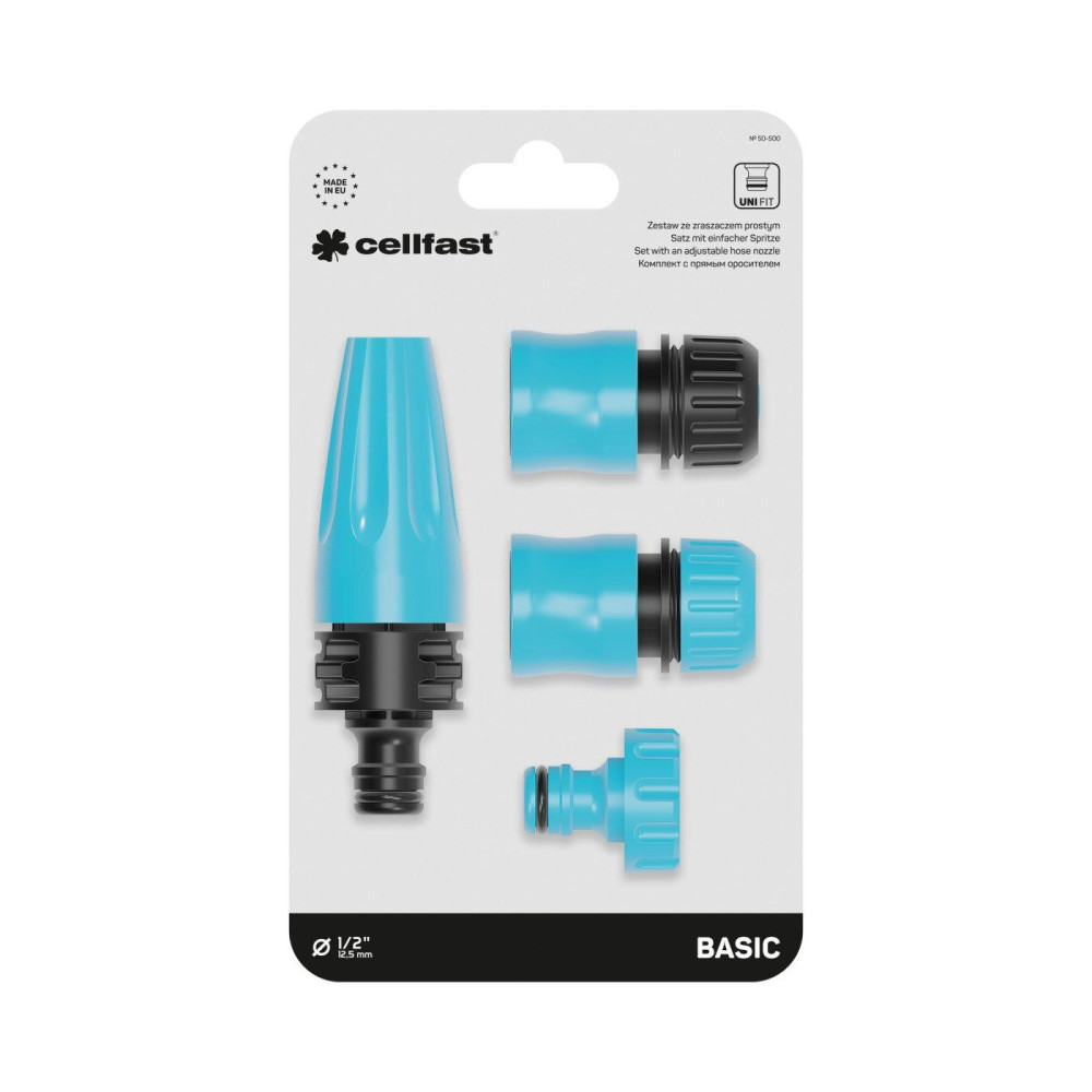 Набор для полива Cellfast BASIC с прямым оросителем 1/2”-5/8” 50-500