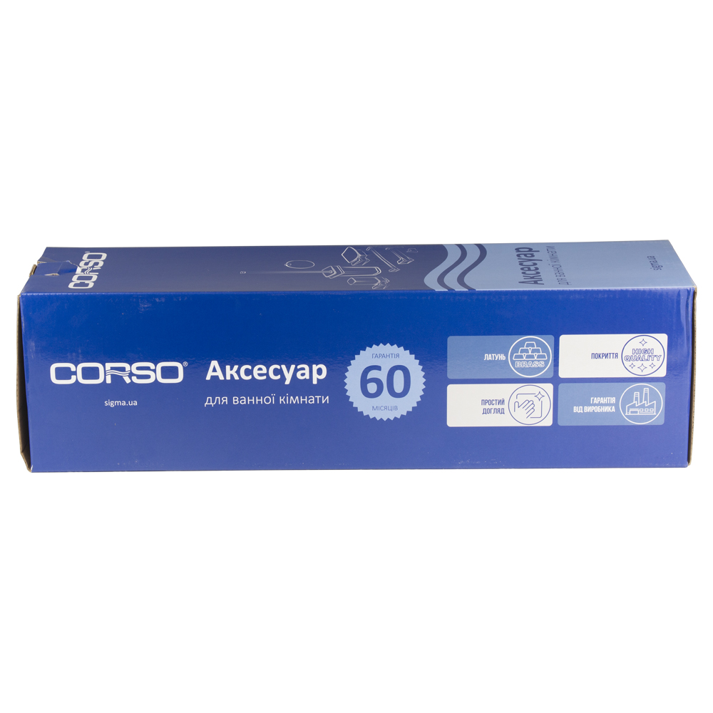 Щітка для унітазу Corso BOLSENA 452×145×97мм (9681416)