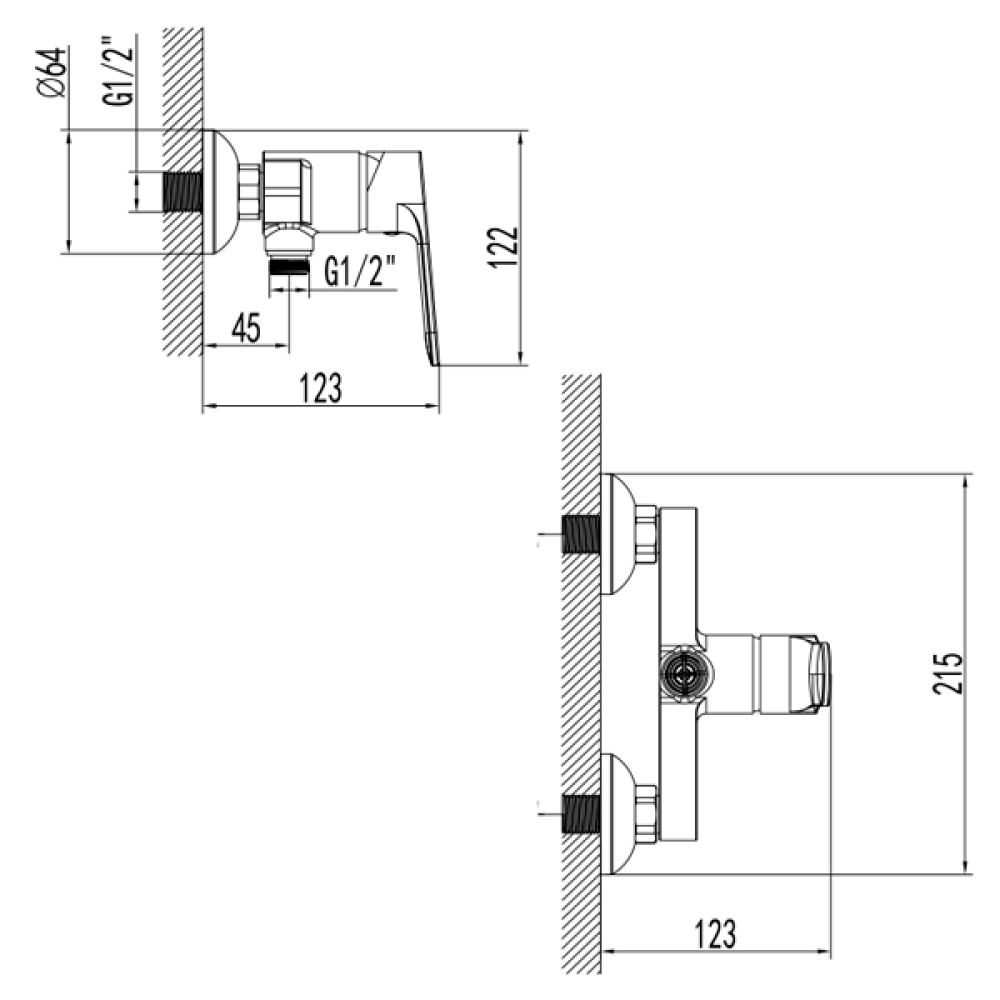 Смеситель для душа Corso MARMORE DB-1D138C