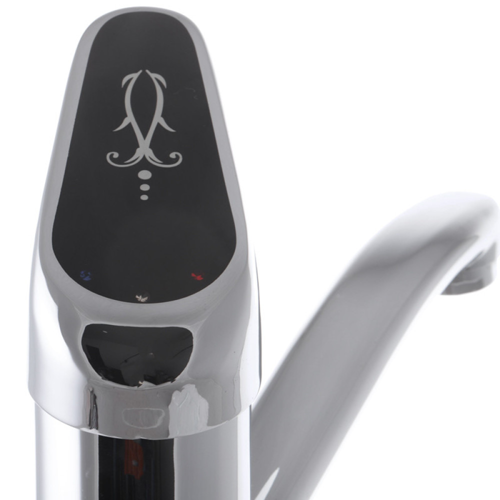 Змішувач для кухні CRON MAGIC 555 чорна ручка CR0108