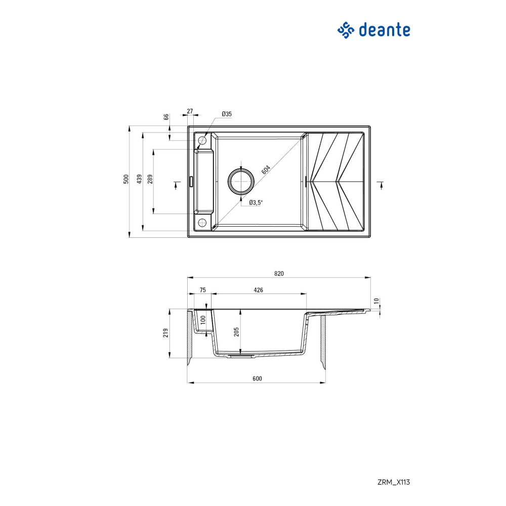 Мойка кухонная Deante Magnetic ZRM_G113