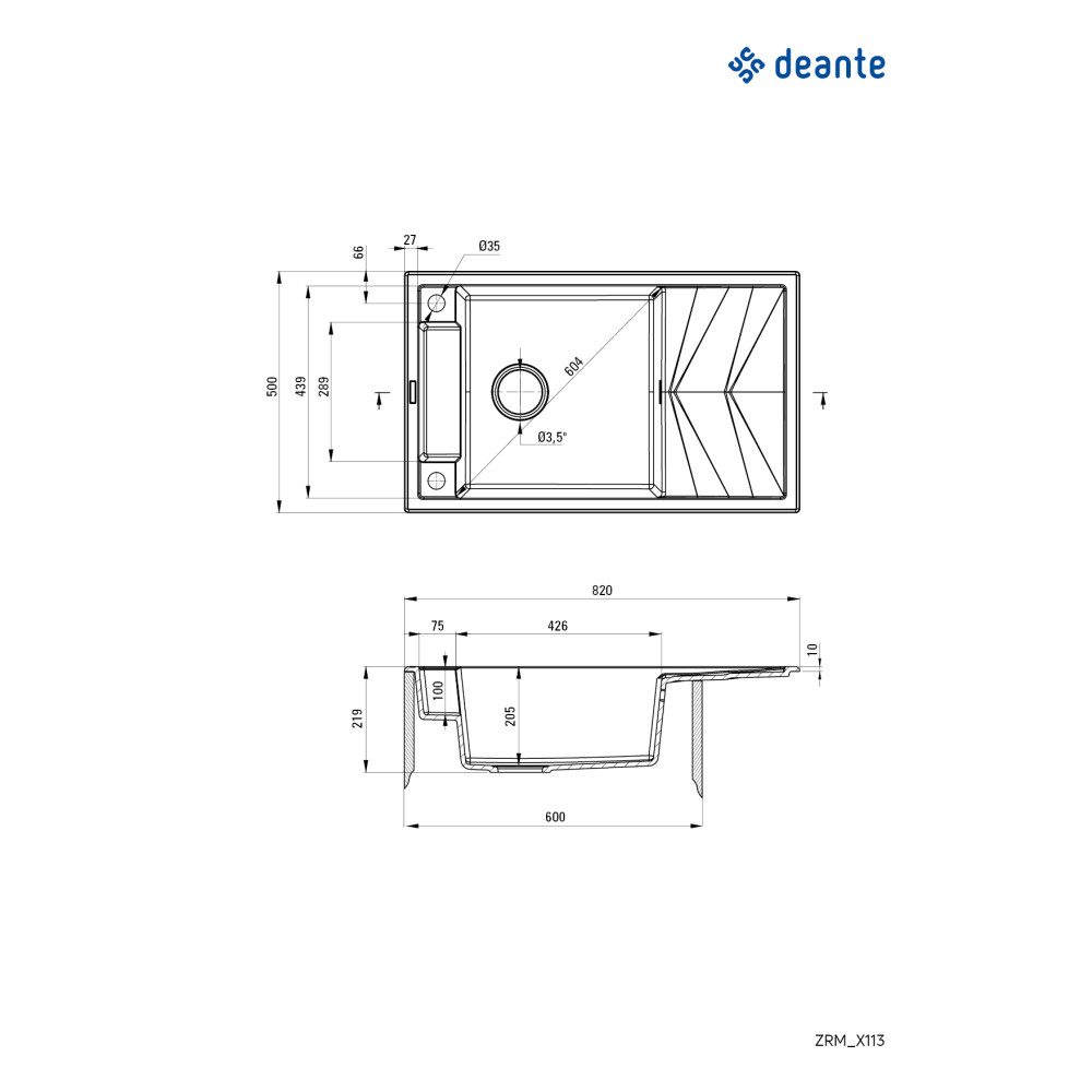Кухонна мийка DEANTE Magnetic ZRM_A113