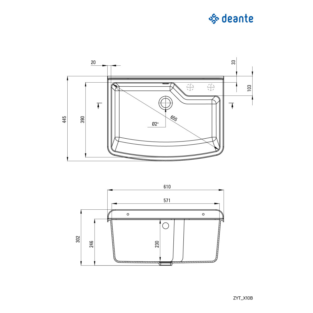 Кухонна мийка DEANTE Garden ZYT_310B