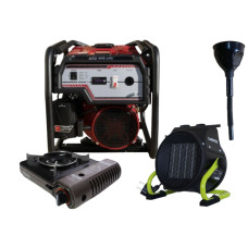 Бензиновый генератор EF Power 2,8/3,0 кВт, однофазный, ручной запуск + газовая плитка Orcamp CK-505 + электрический обогреватель Gardyer HE2000 и лейка (KYH3600-IV(K))