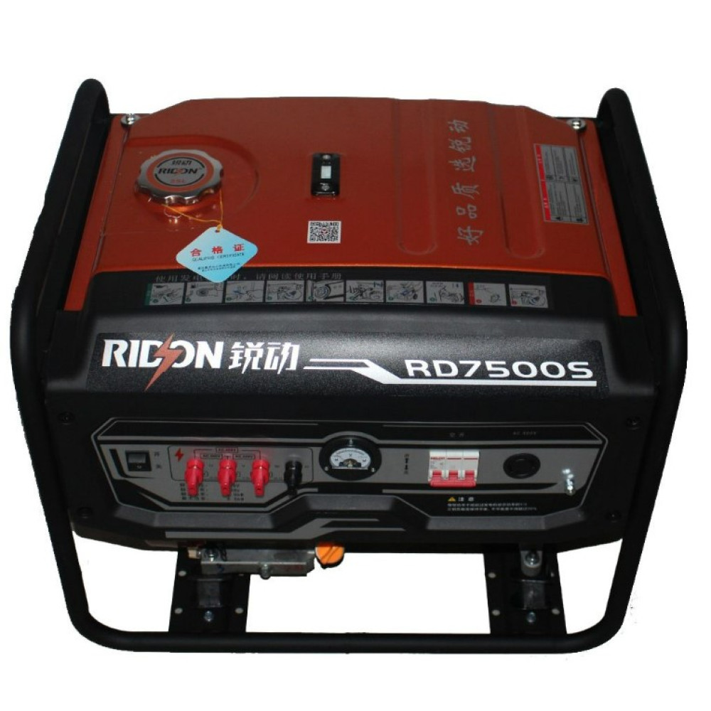 Бензиновий генератор EF Power 6,0/6,5 кВт, одно/трифазний, ручний запуск (RD7500S)