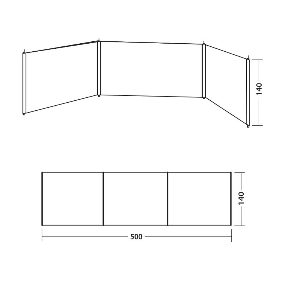 Тент пляжний Easy Camp Windscreen Granite Grey (120330) 928887