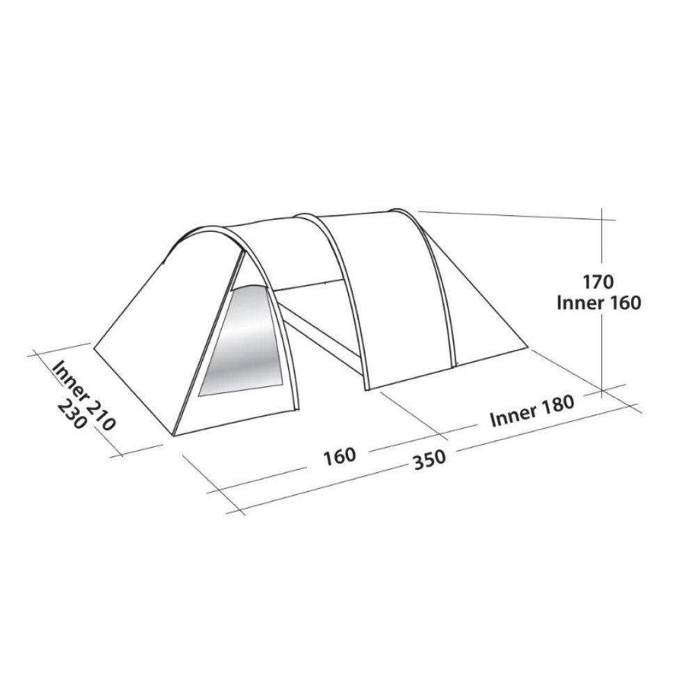 Намет тримісний Easy Camp Galaxy 300 Rustic Green (120390) 928901