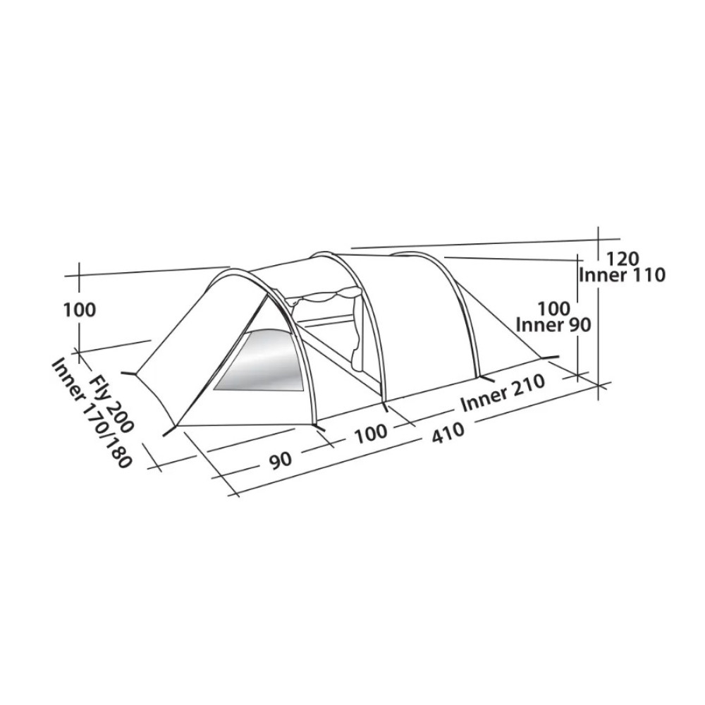 Намет тримісний Easy Camp Spirit 300 Rustic Green (120397) 928904