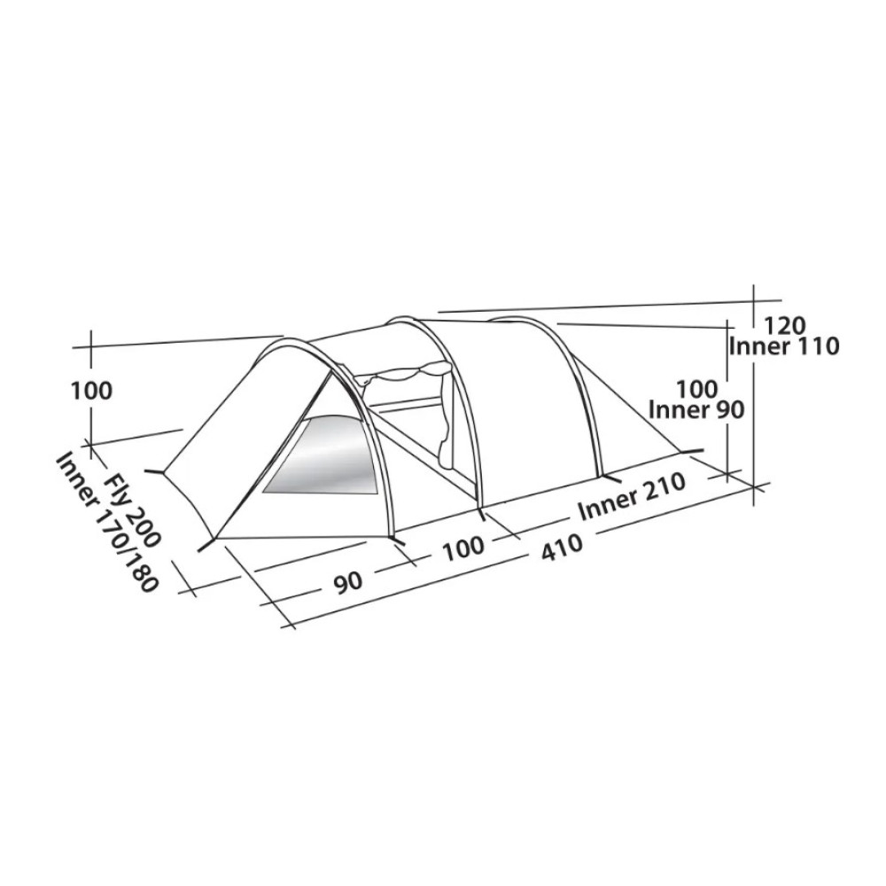 Намет тримісний Easy Camp Spirit 300 Steel Blue (120418) 929568