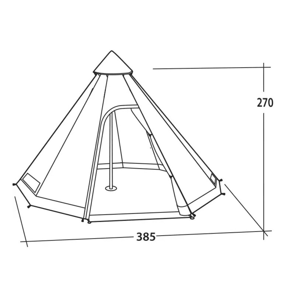 Намет восьмимісний Easy Camp Moonlight Tipi Grey (120381) 929575