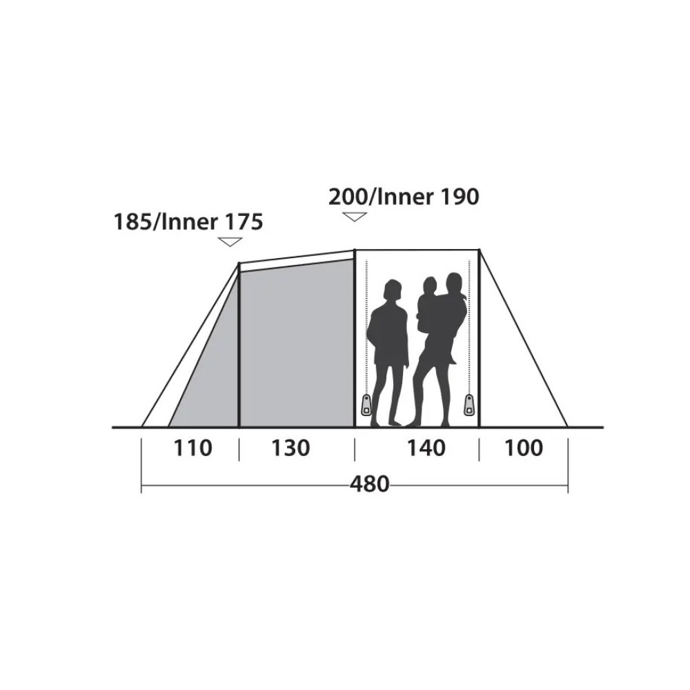 Намет шестимісний Easy Camp Easy Camp Huntsville 600 Green/Grey (120408) 929578