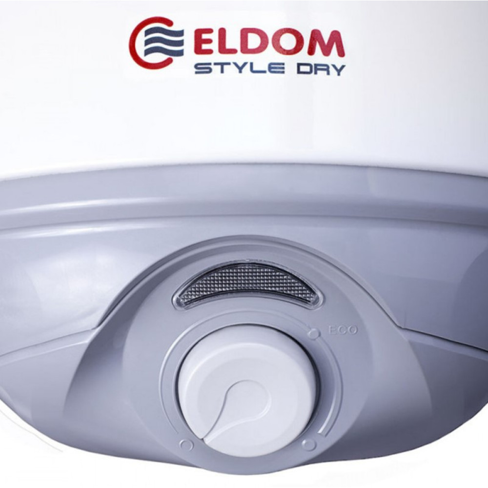 Водонагреватель Eldom STYLE DRY 50 л, 1,6 кВт, "сухой" ТЭН, вертикальный, SLIM, белый (72267WD)